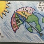 Art work by Carys Melton. age eleven. Are the adults listening?